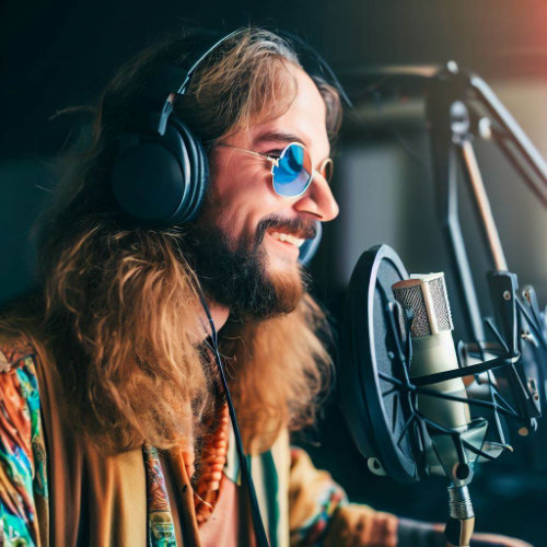What Equipment Do You Need To Start an Radio Station 2 Hippy DJ speaing into studio microphone